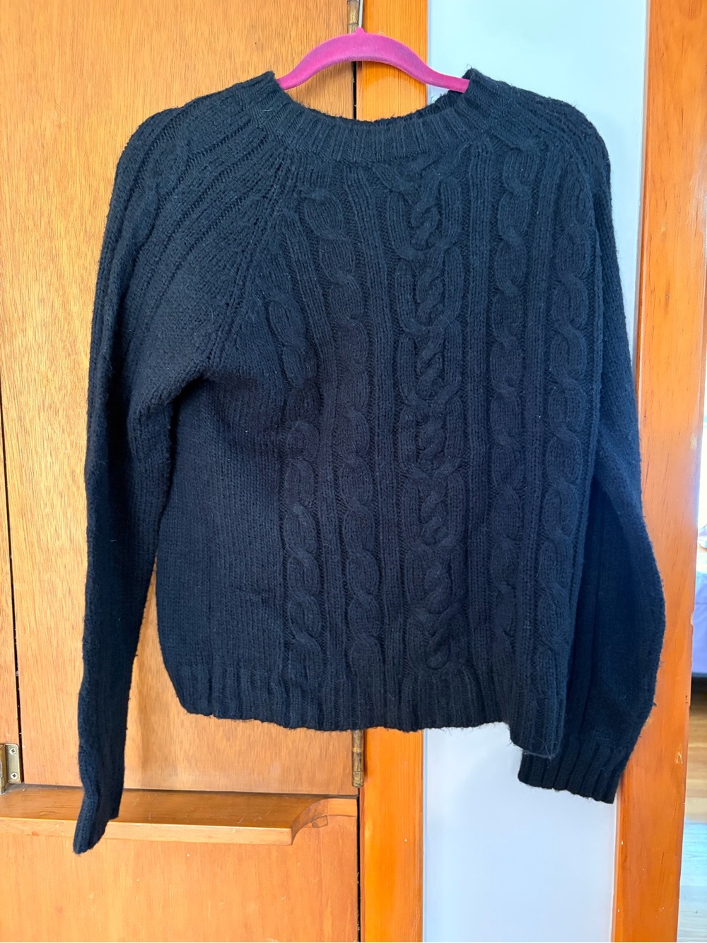 Joe Fresh Black Cable Knit Sweater